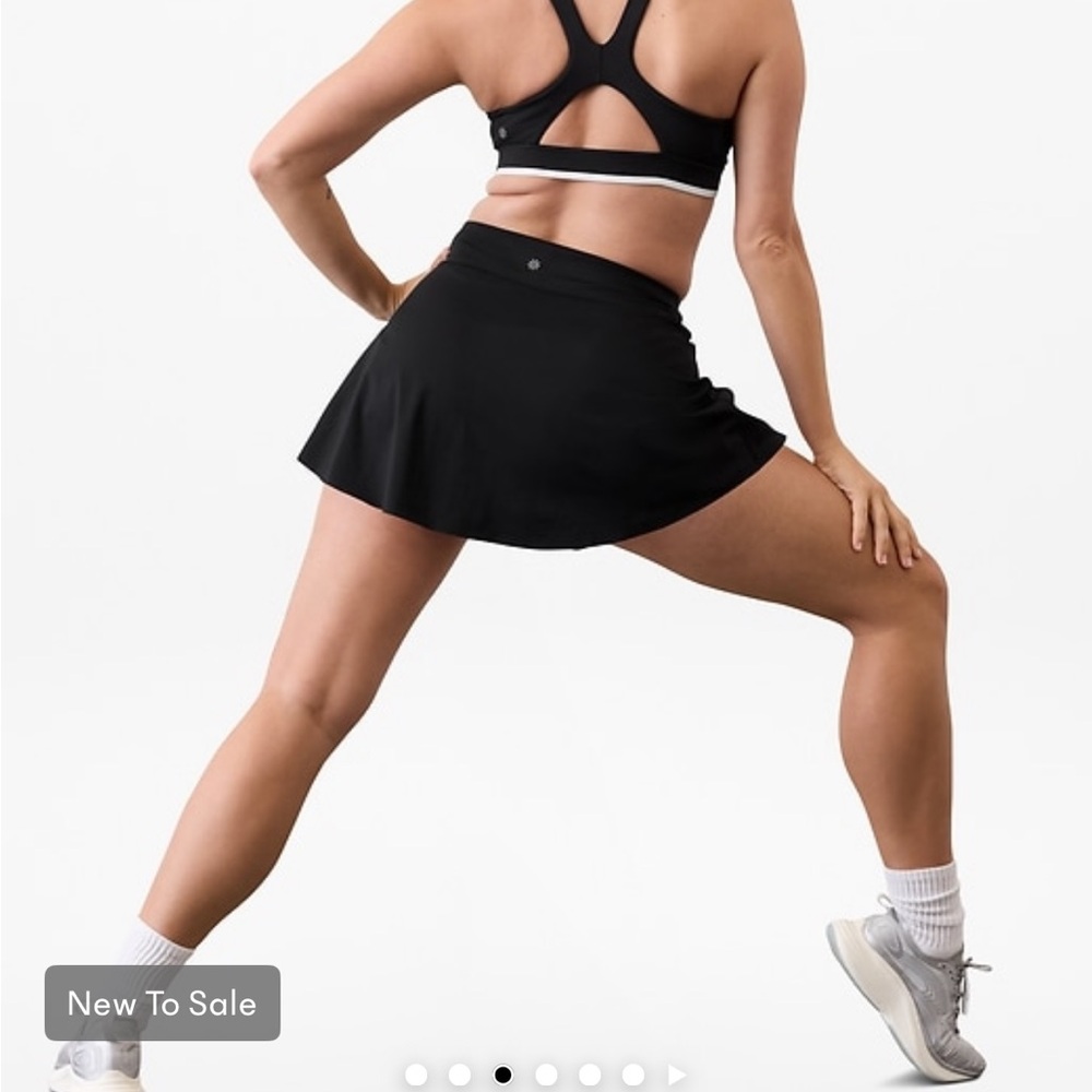 Athleta Ace Black Tennis Skort 13.5 With Pockets.